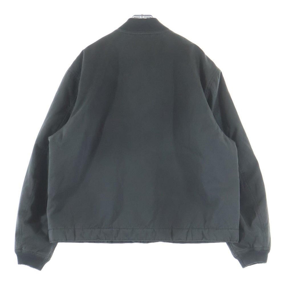 A.PRESSE(アプレッセ) Vintage Silk Bomber Jacket ヴィンテージ加工 シルク ボンバージャケット グレー 25AAP-01-27