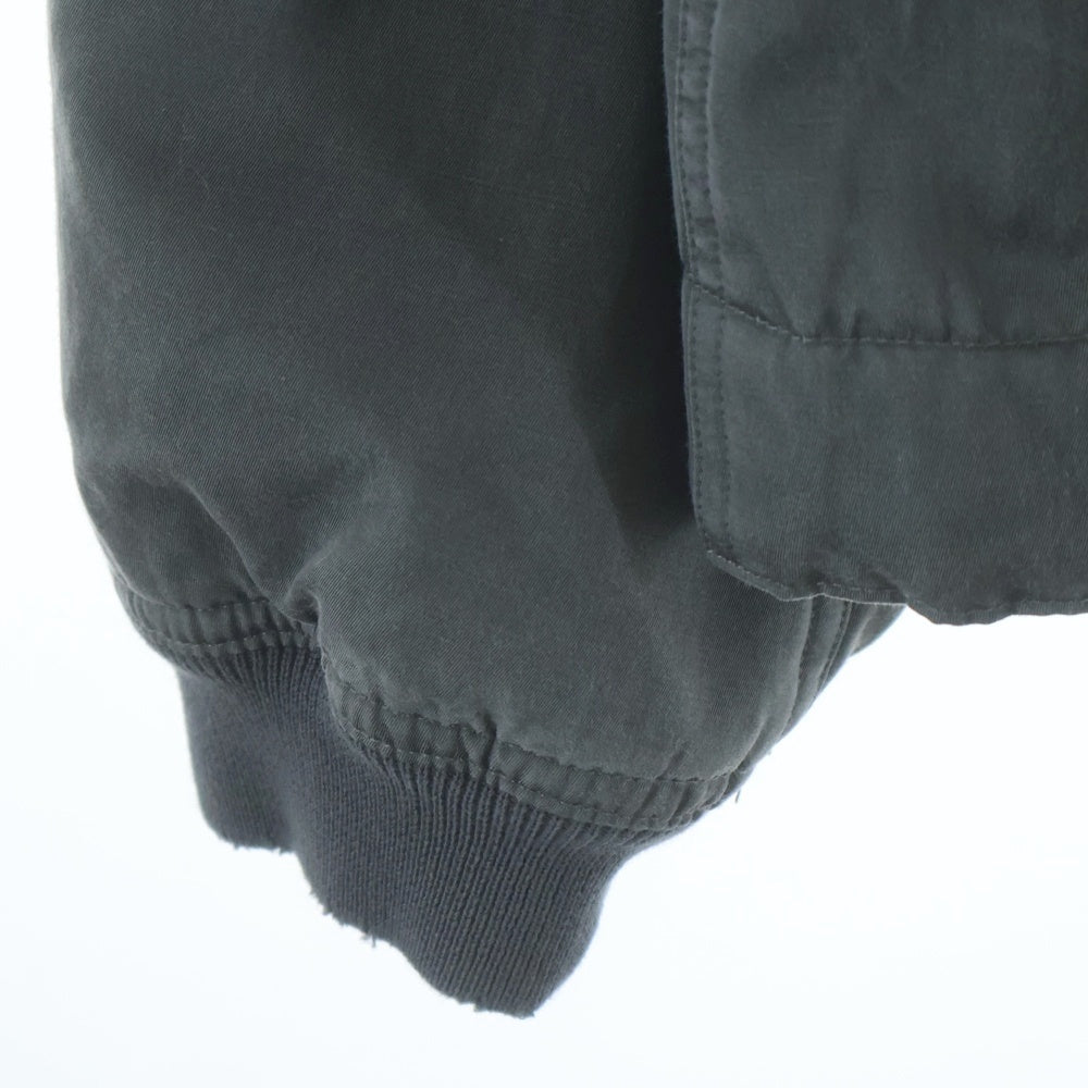 A.PRESSE(アプレッセ) Vintage Silk Bomber Jacket ヴィンテージ加工 シルク ボンバージャケット グレー 25AAP-01-27