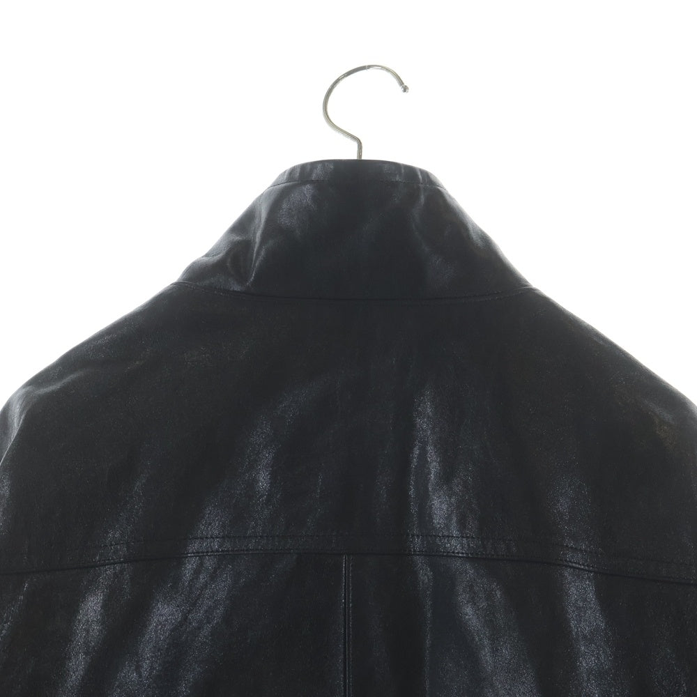 AURALEE(オーラリー) 25AW LAMB LEATHER ZIP BLOUSON A25AB01WX ラムレザー ブルゾンジャケット ブラック