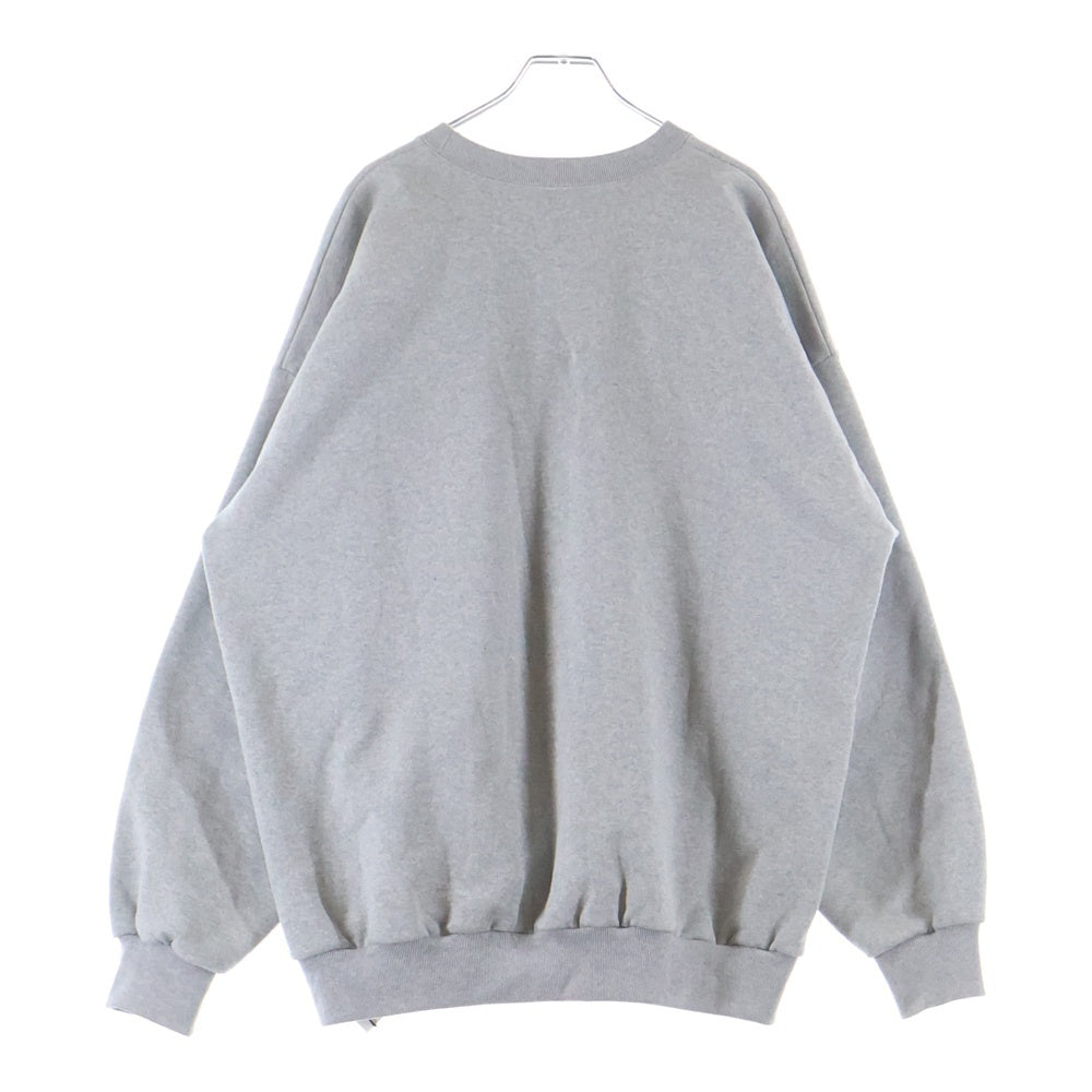 WTAPS(ダブルタップス) 25AW BRICK SWEATER ロゴ刺繍 クルーネックスウェット グレー 252ATDT-CPMO1S