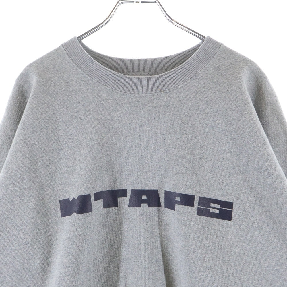 WTAPS(ダブルタップス) 25AW BRICK SWEATER ロゴ刺繍 クルーネックスウェット グレー 252ATDT-CPMO1S