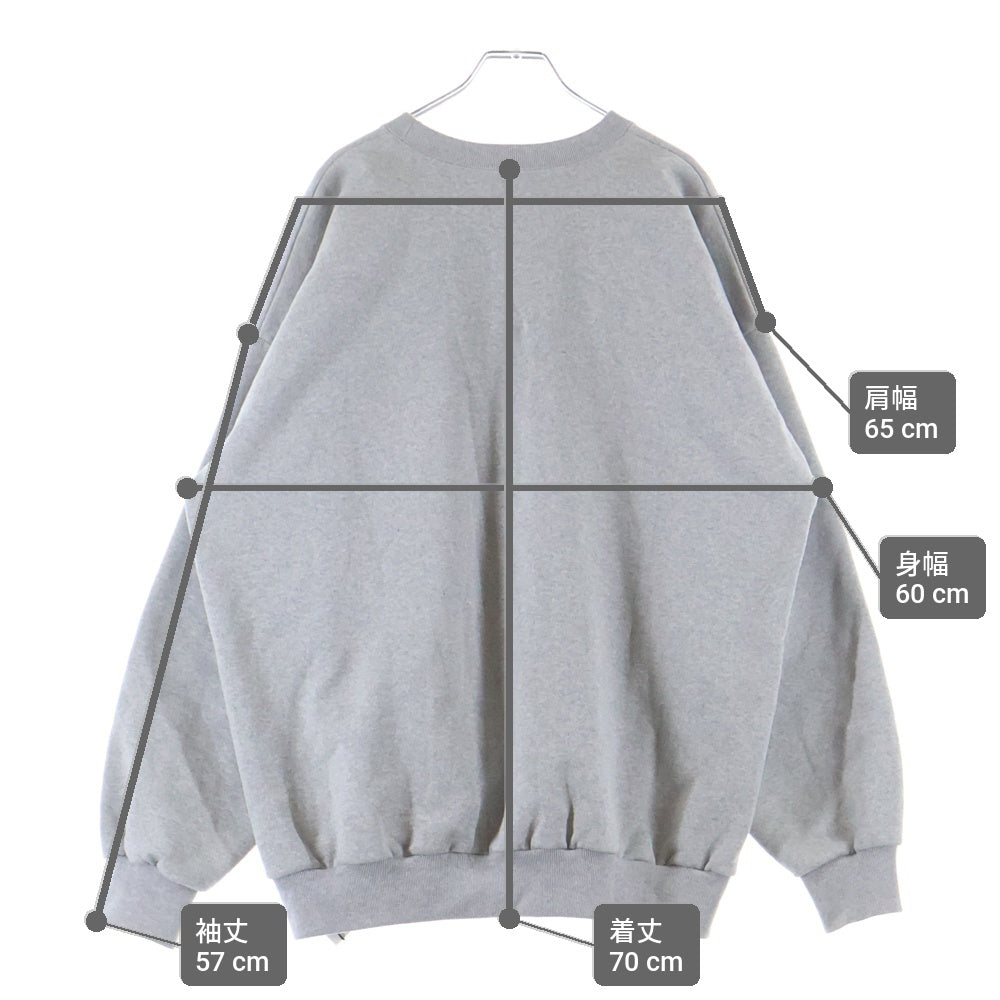 WTAPS(ダブルタップス) 25AW BRICK SWEATER ロゴ刺繍 クルーネックスウェット グレー 252ATDT-CPMO1S