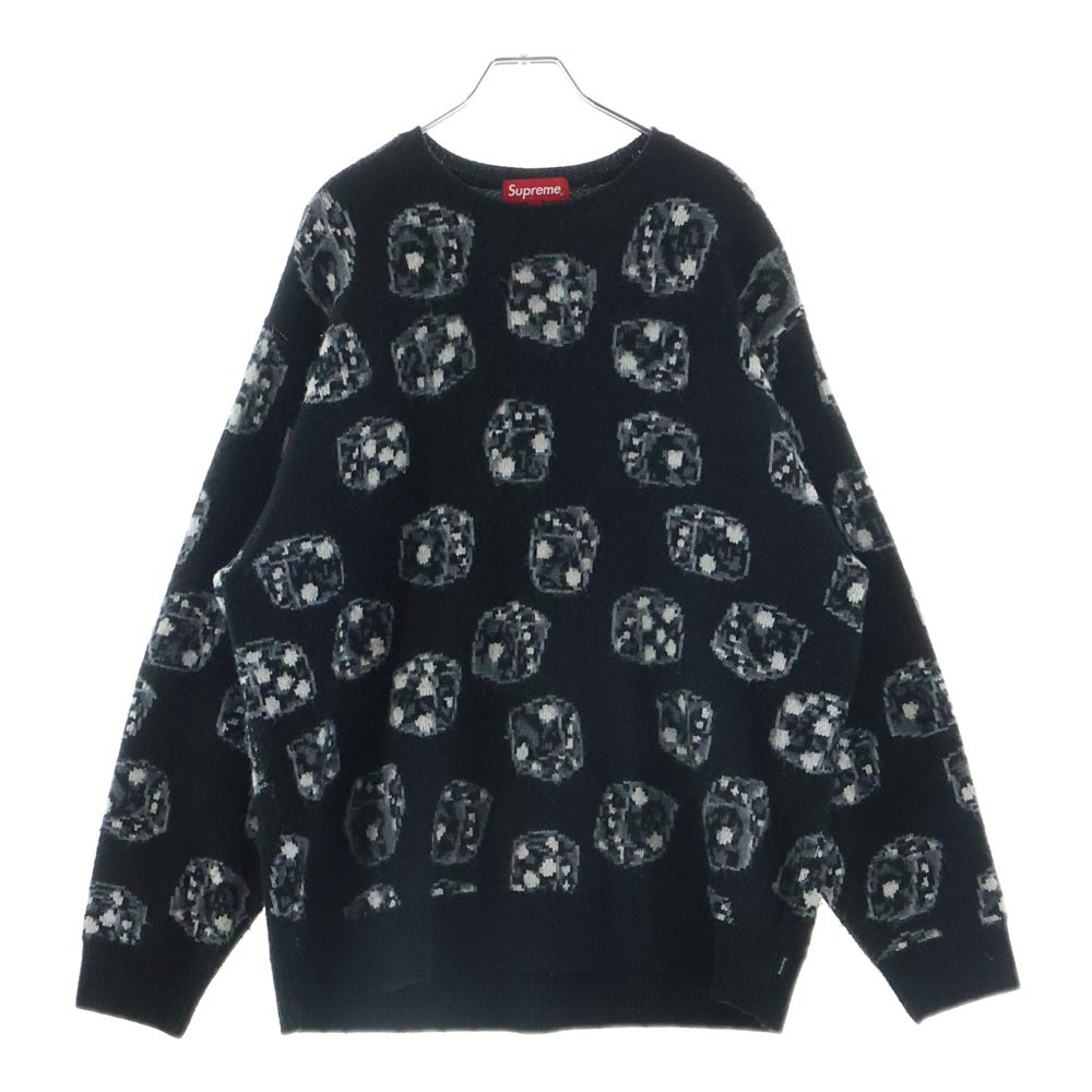 SUPREME(シュプリーム) 22AW Dice Sweater アクリル 長袖 ニット セーター ブラック