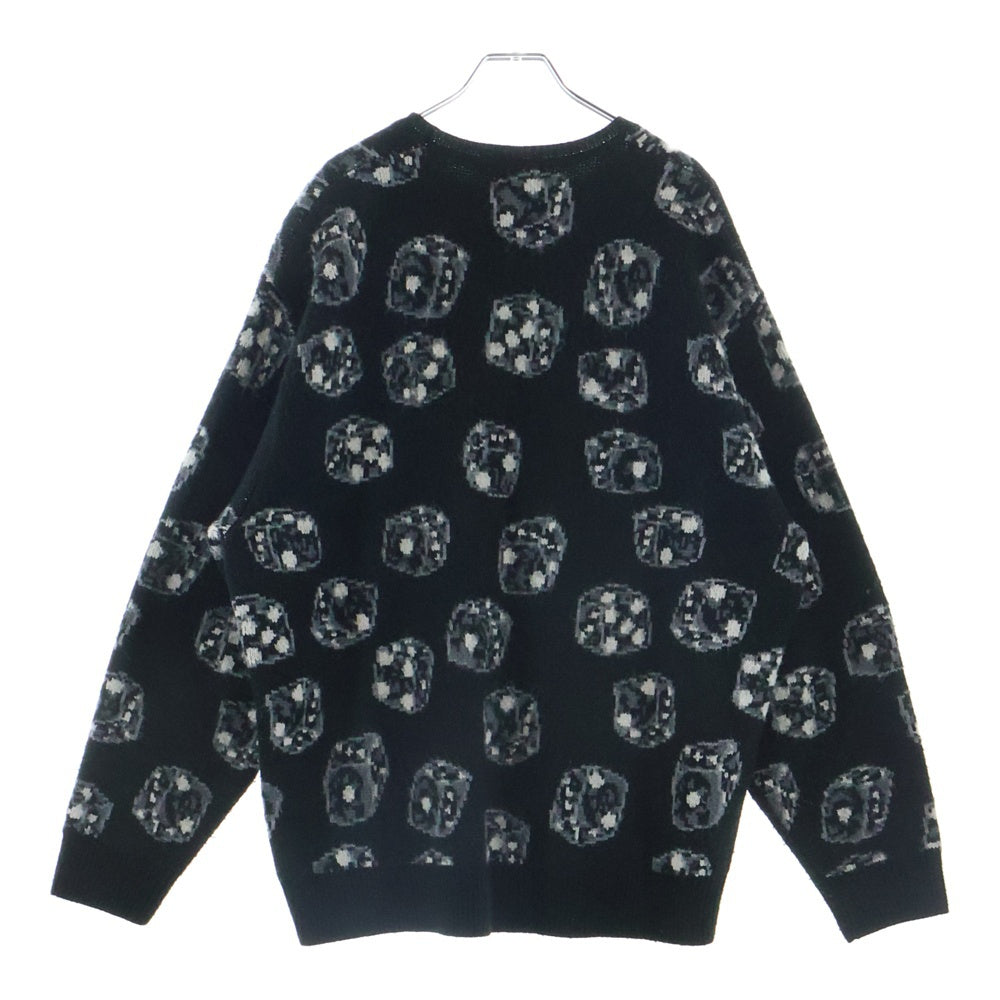 SUPREME(シュプリーム) 22AW Dice Sweater アクリル 長袖 ニット セーター ブラック