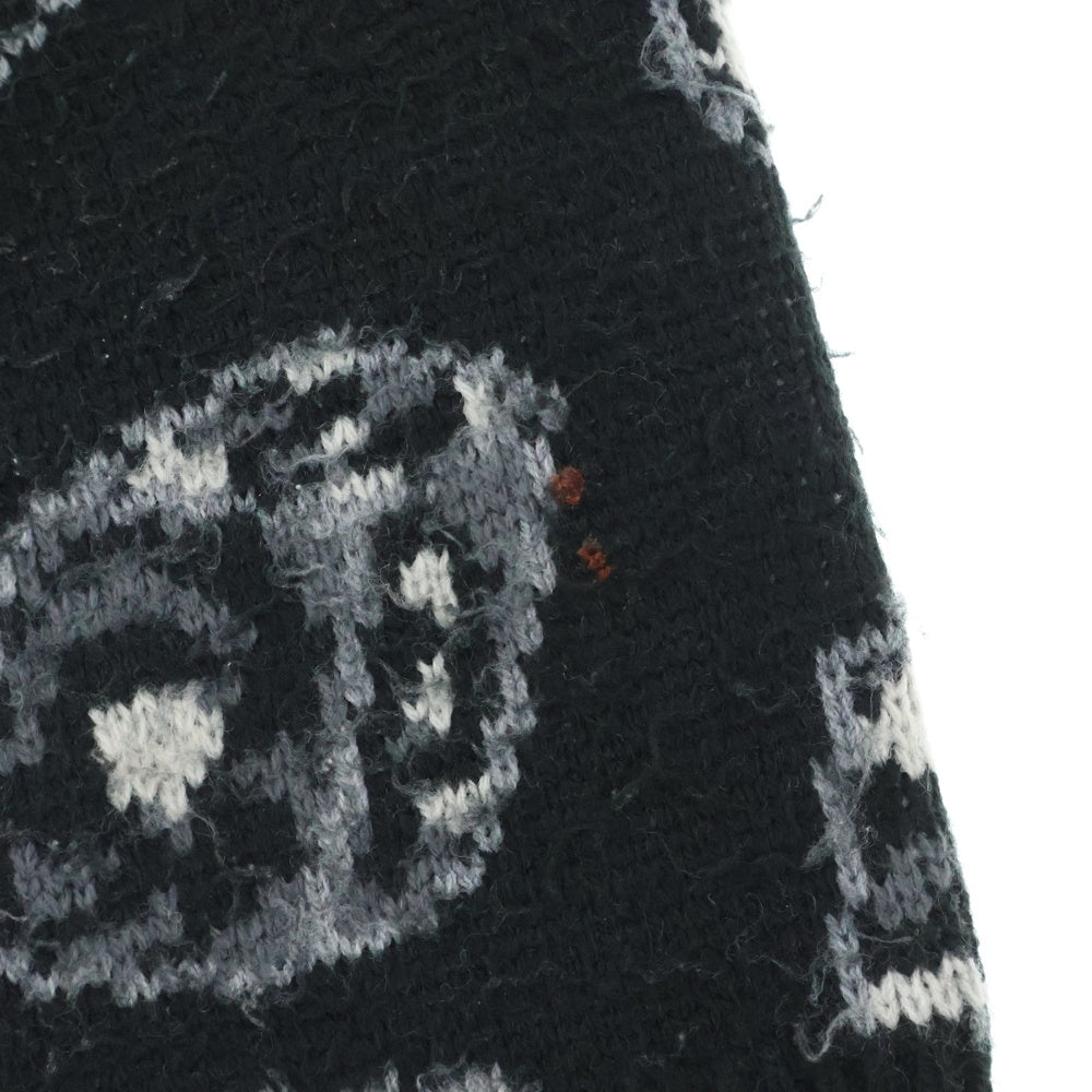 SUPREME(シュプリーム) 22AW Dice Sweater アクリル 長袖 ニット セーター ブラック