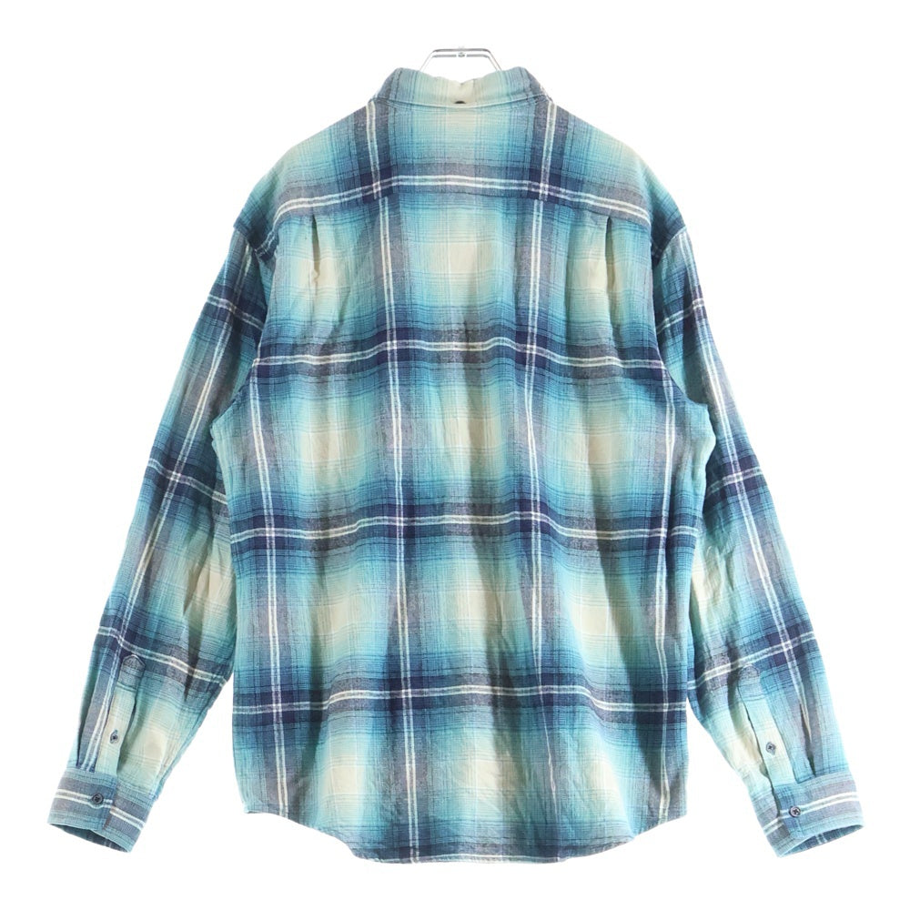 SUPREME(シュプリーム) 23SS Shadow Plaid Flannel Shirt フランネル 長袖シャツ ブルー/ホワイト