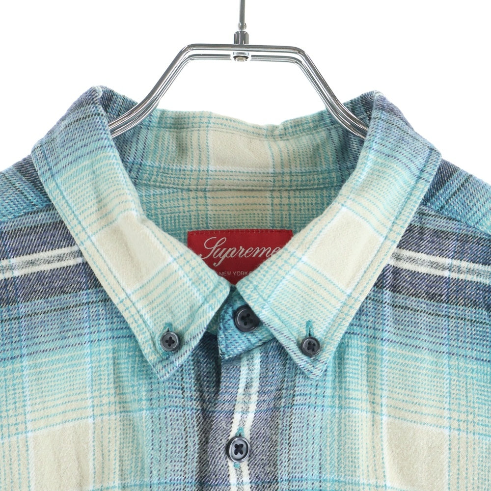 SUPREME(シュプリーム) 23SS Shadow Plaid Flannel Shirt フランネル 長袖シャツ ブルー/ホワイト