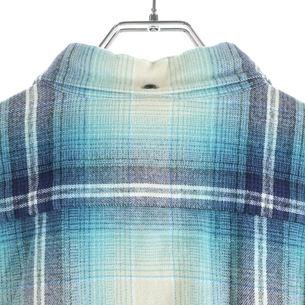 SUPREME(シュプリーム) 23SS Shadow Plaid Flannel Shirt フランネル 長袖シャツ ブルー/ホワイト