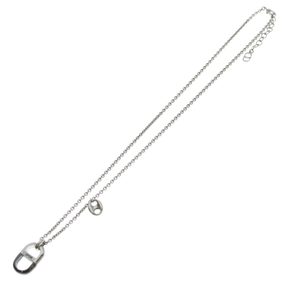 DIOR(ディオール) Dior 8 ペンダント ネックレス 真鍮 N3216HOMMT-D004 シルバー レディース