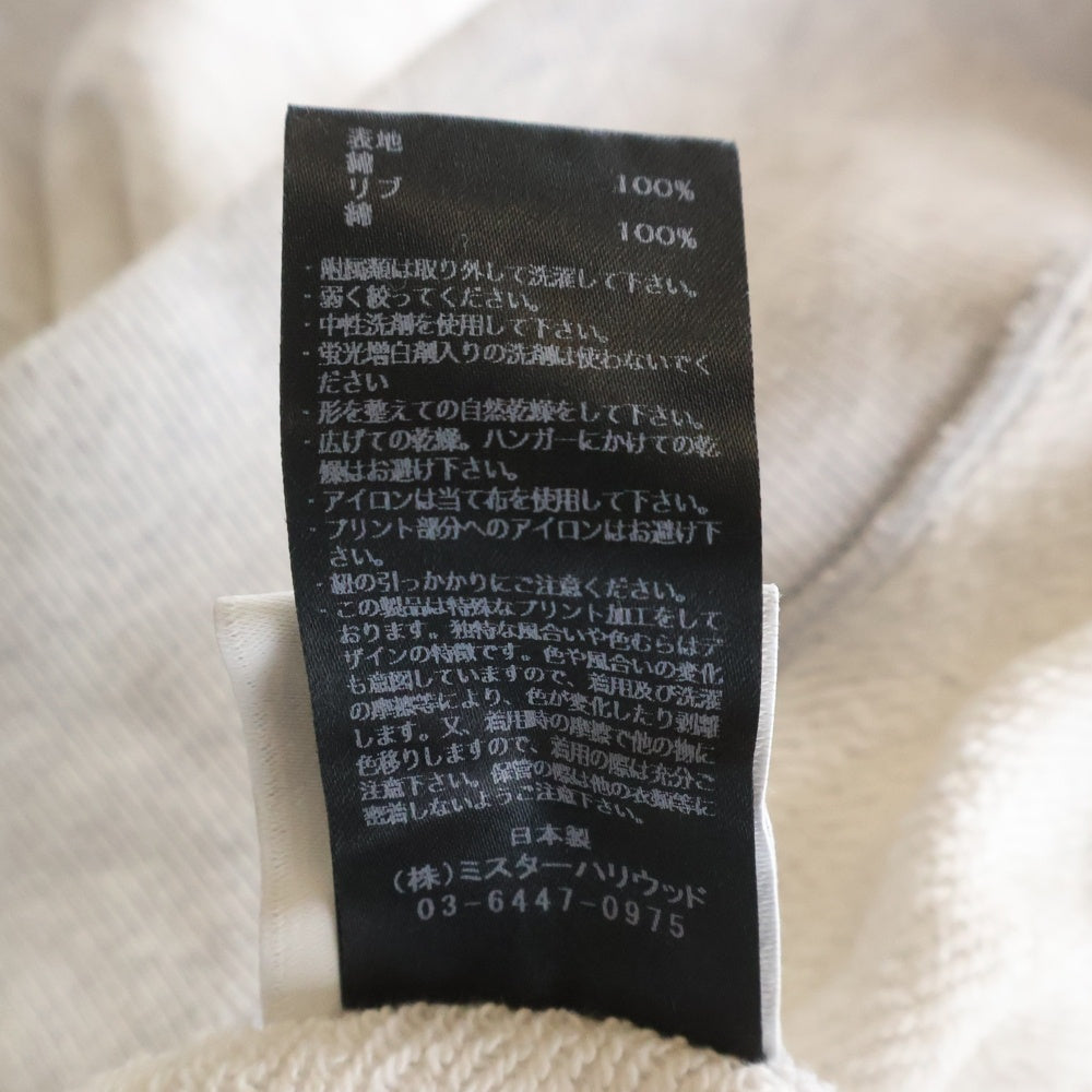 N.HOOLYWOOD(エヌハリウッド) 別注 9256-BL01-901 ZIP HOODIE コットン ジップアップ パーカー グレー