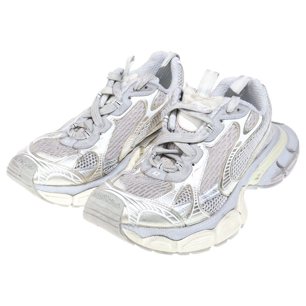 BALENCIAGA(バレンシアガ) 3XL SNEAKER 734734 ユーズド加工メッシュローカットシューズ スニーカー グレー
