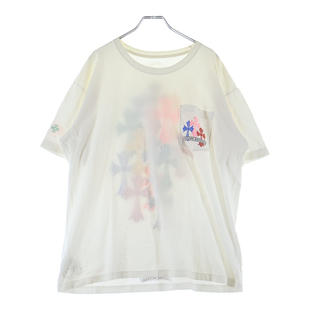CHROME HEARTS(クロムハーツ) MLTCOL CEM CRS T-SHRT マルチセメタリークロスプリント半袖Tシャツ ホワイト