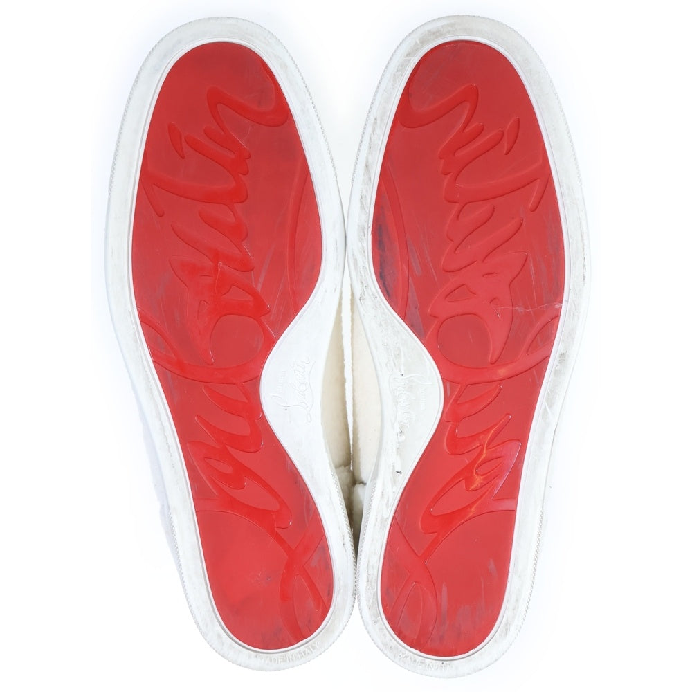 CHRISTIAN LOUBOUTIN(クリスチャンルブタン) RANTUS ORLATO FLAT ハイカットスニーカー レースアップ ファー ホワイト