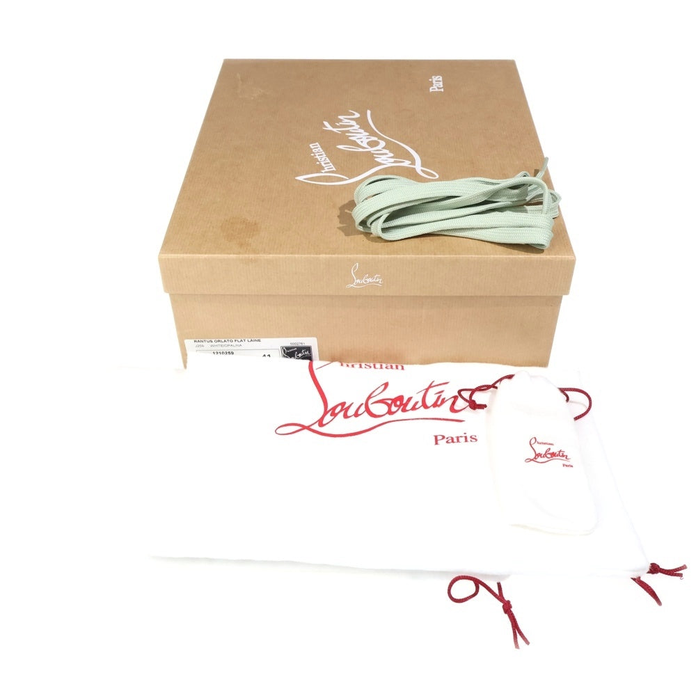 CHRISTIAN LOUBOUTIN(クリスチャンルブタン) RANTUS ORLATO FLAT ハイカットスニーカー レースアップ ファー ホワイト