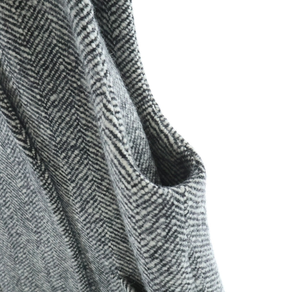 BOTTEGA VENETA(ボッテガヴェネタ) Sleeveless Felted Wool Chevron Coat ノースリーブ ウール コート グレー/ホワイト 744733 V34P0