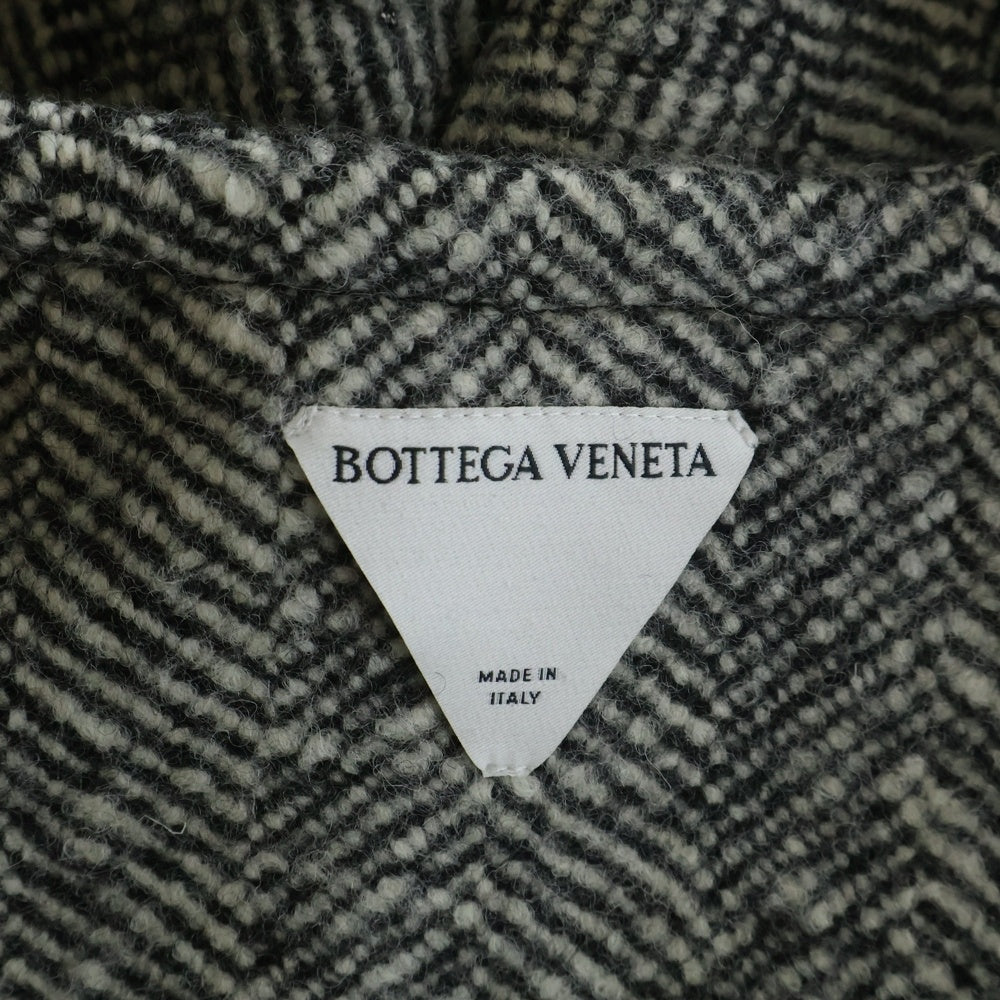 BOTTEGA VENETA(ボッテガヴェネタ) Sleeveless Felted Wool Chevron Coat ノースリーブ ウール コート グレー/ホワイト 744733 V34P0