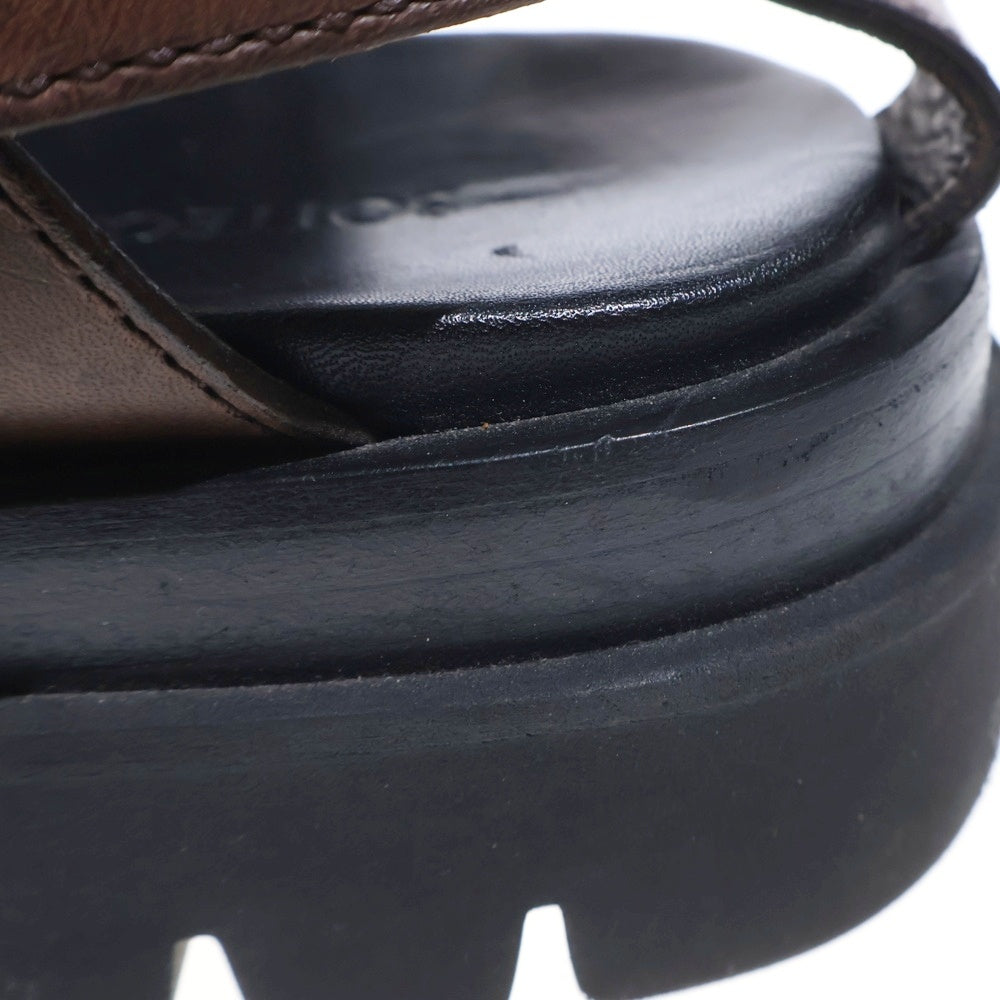 BOTTEGA VENETA(ボッテガヴェネタ) イントレチャート ラグストラップ レザー サンダル ブラウン/ブラック 755129VBS502113