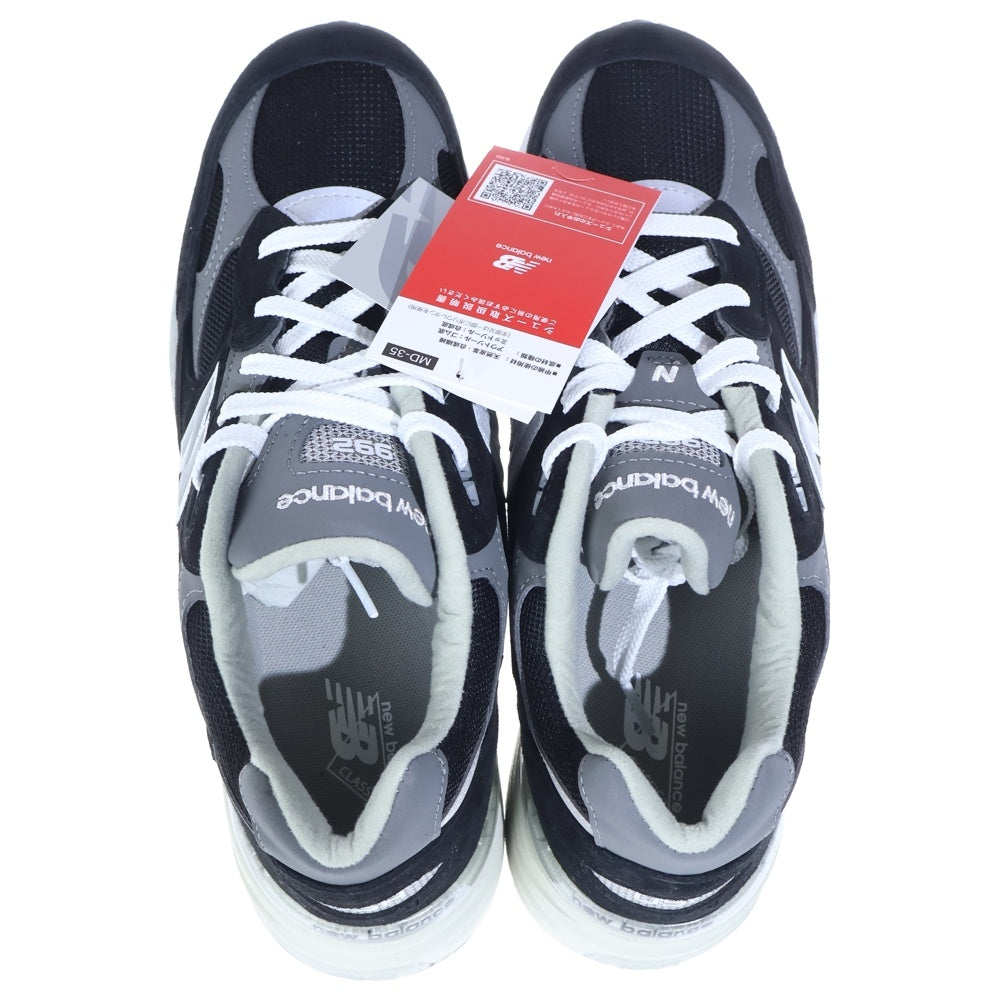 New Balance(ニューバランス) 992 Suede Mesh Low Cut Sneaker U992BK スエード メッシュ ローカットスニーカー ブラック/グレー US9.5/27.5cm