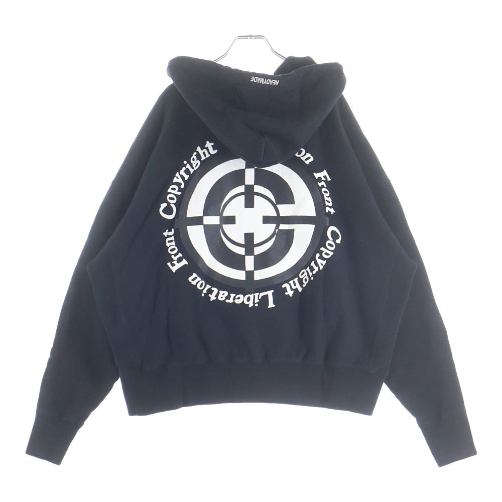 READY MADE(レディメイド) CLF TARGET HOODIE オーバーサイズ プルオーバー パーカー ブラック RC-C0-BK-00-00-211