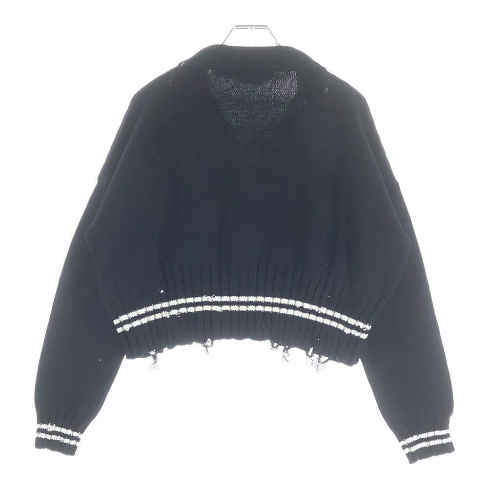 MARNI(マルニ) ダメージショートカーディガン クロップド ブラック CDMD0223Q0