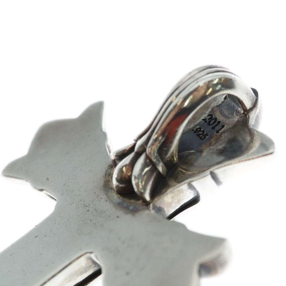 CHROME HEARTS(クロムハーツ) DBL CH CRS LRG ラージダブルCHクロス ペンダント シルバーネックレストップ