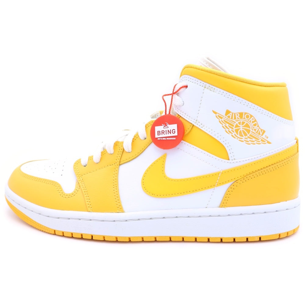 NIKE(ナイキ) ウィメンズ エアジョーダン1 ミッドカットスニーカー レモン イエロー BQ6472-117 US11/28cm