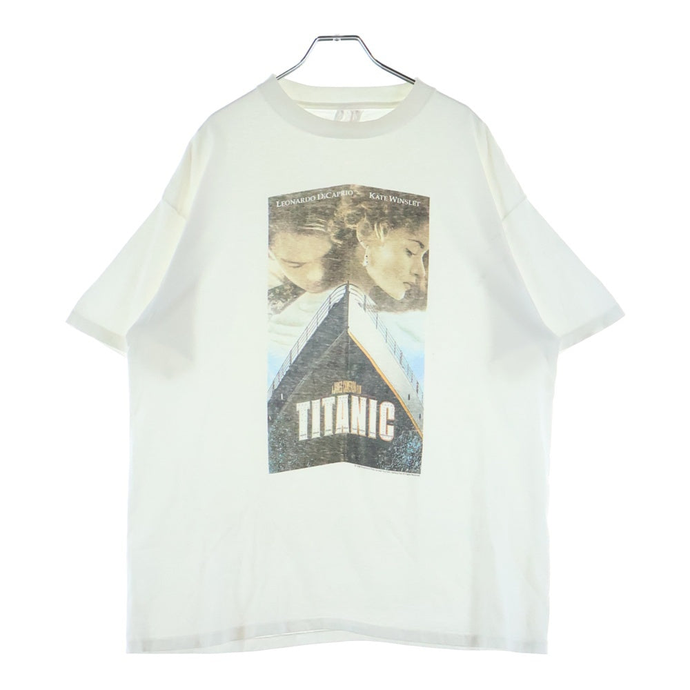 VINTAGE(ヴィンテージ) 90s TITANIC MOVIE TEE タイタニック ムービー 片面プリント 半袖Tシャツ カットソー ホワイト