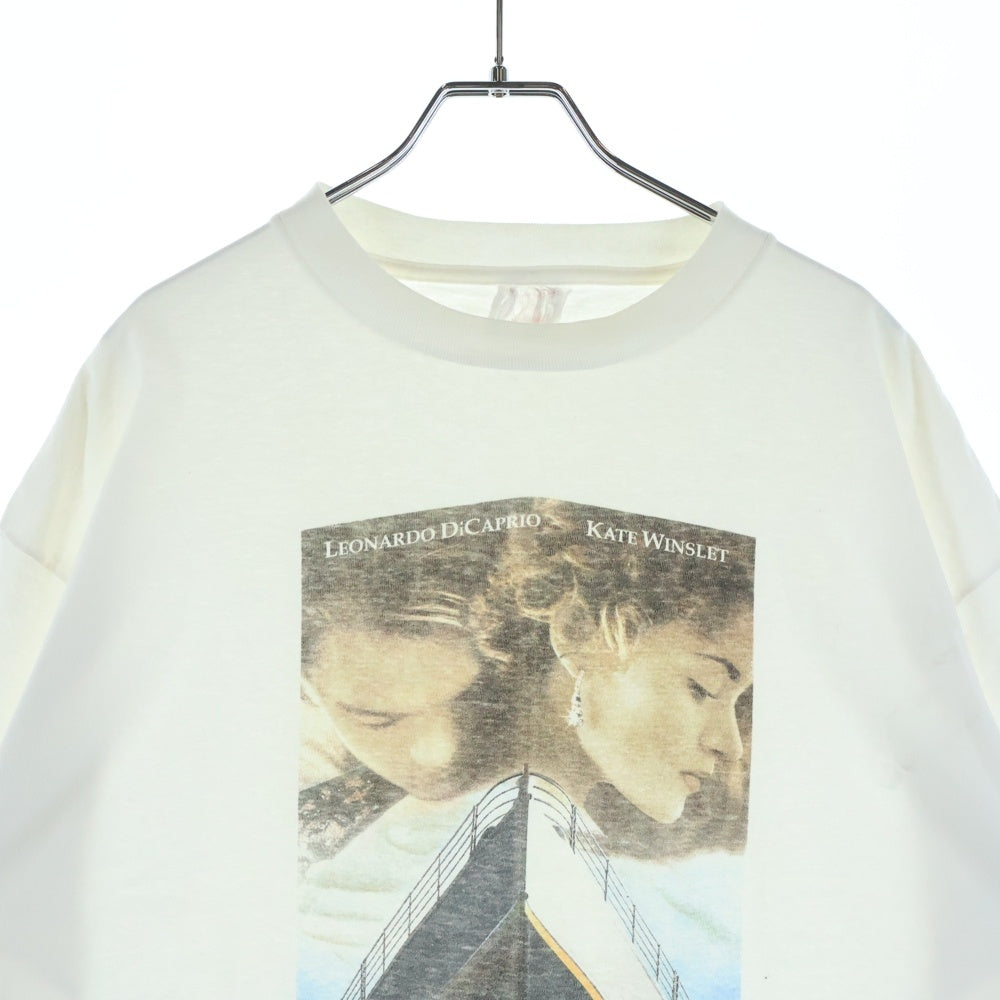 VINTAGE(ヴィンテージ) 90s TITANIC MOVIE TEE タイタニック ムービー 片面プリント 半袖Tシャツ カットソー ホワイト