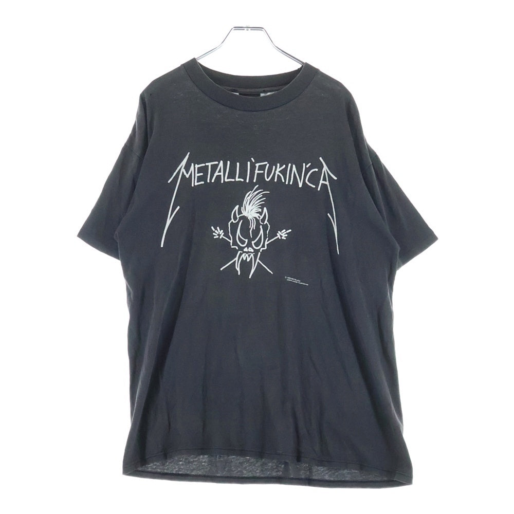 VINTAGE(ヴィンテージ) 90s METALLICA METALLIFUKINCA メタリカ 半袖 クルーネック Tシャツ カットソー ブラック