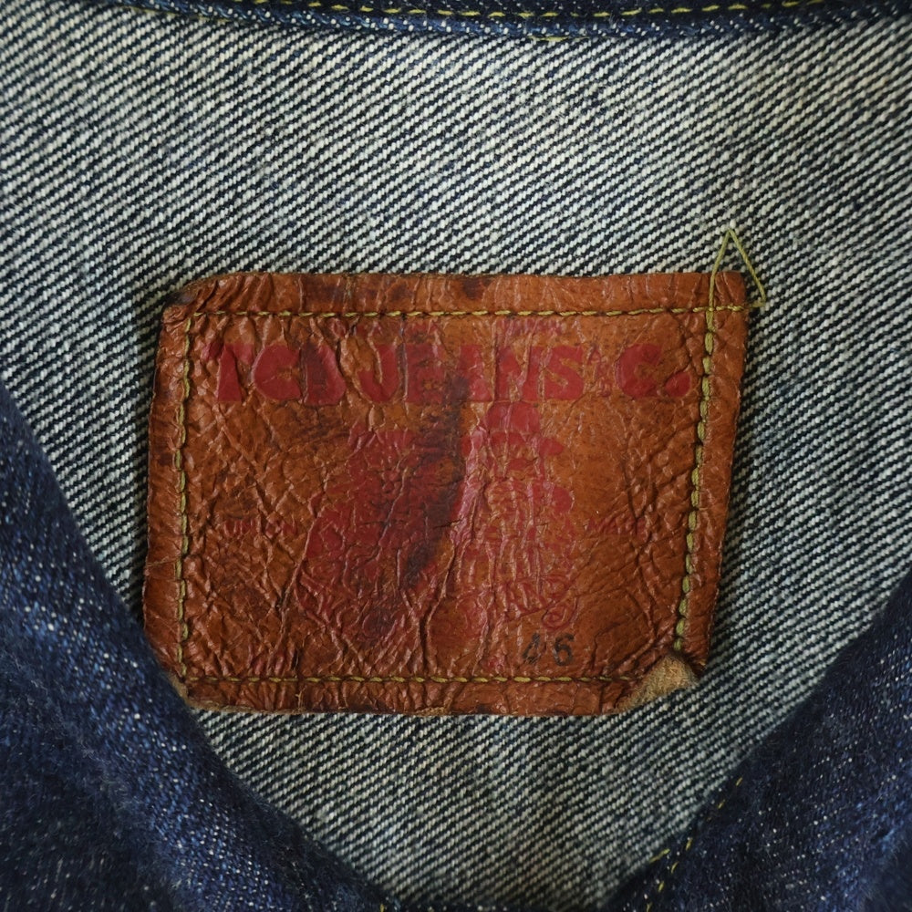 TCB JEANS(ティーシービー ジーンズ) Gジャン デニムジャケット 1st 大戦モデル Tバック インディゴ