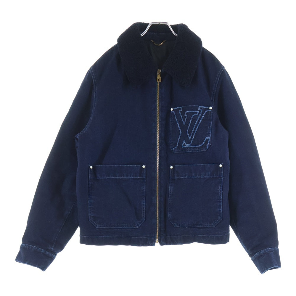 LOUIS VUITTON(ルイヴィトン) 25SS ウィンタリー 裏地モノグラム ワークウェア デニムジャケット ブルー 1AGIO5