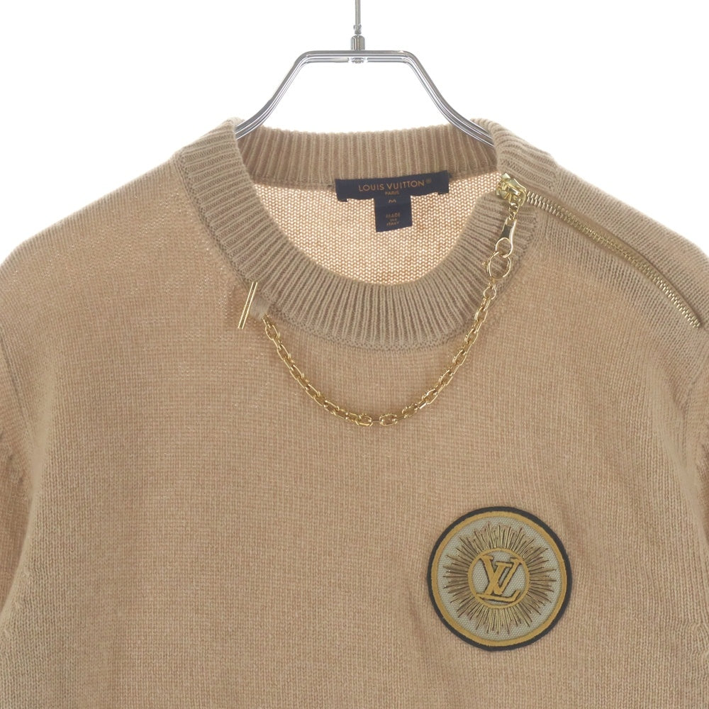 LOUIS VUITTON(ルイヴィトン) 22AW チェーンディテール パッチ セーター ベージュ FQKL14FZ3