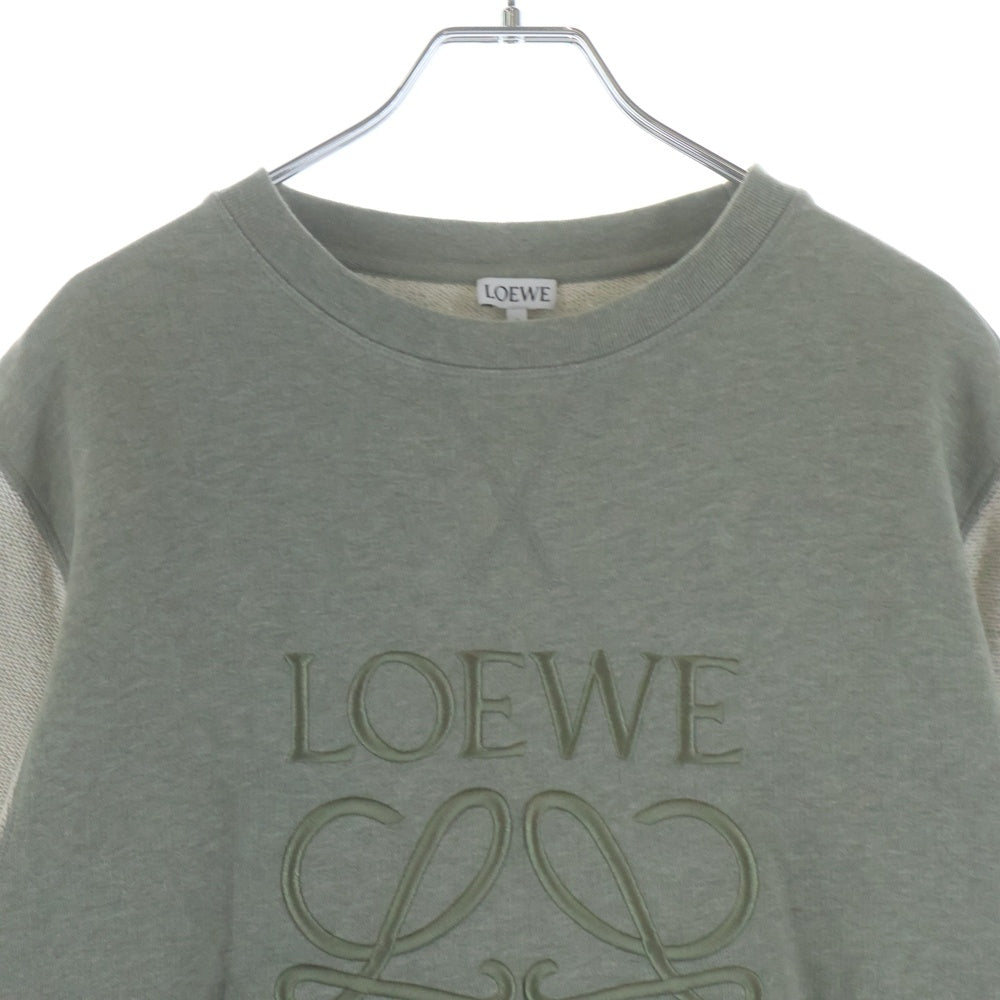 LOEWE(ロエベ) アナグラムエンブロイダリー スウェット トレーナー グリーン S359341XA8