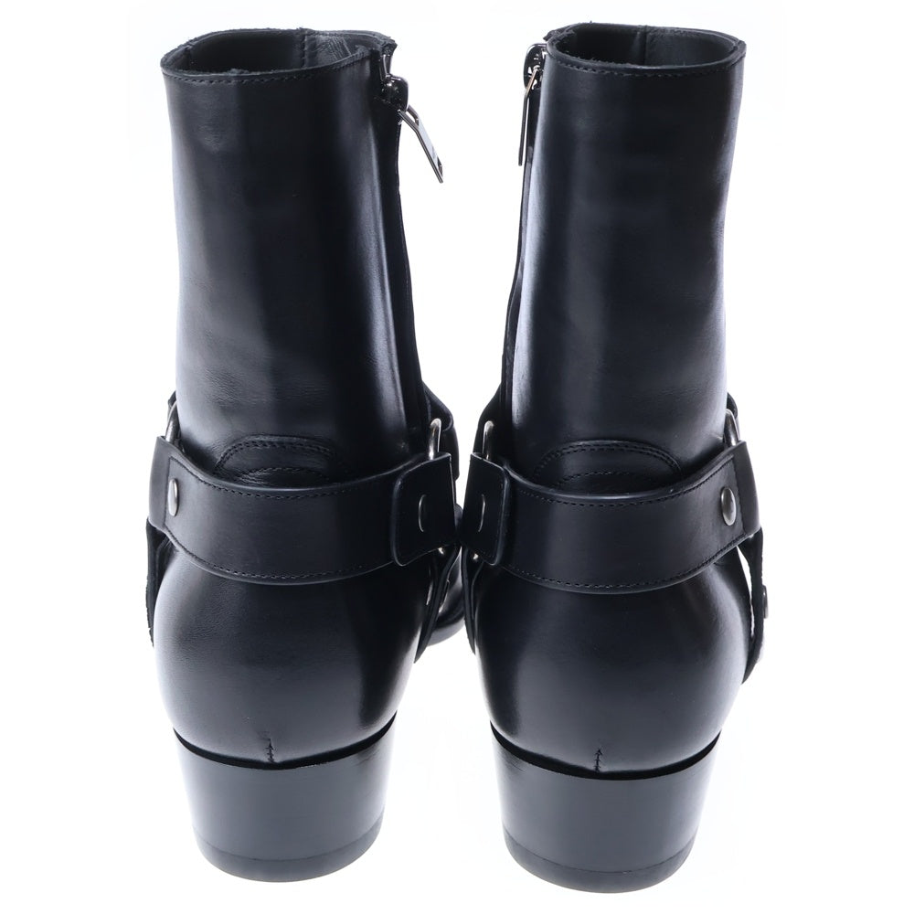 SAINT LAURENT PARIS(サンローランパリ) Wyatt' Harness Boots ワイアット ハーネスリング ヒールブーツ ブラック 681331