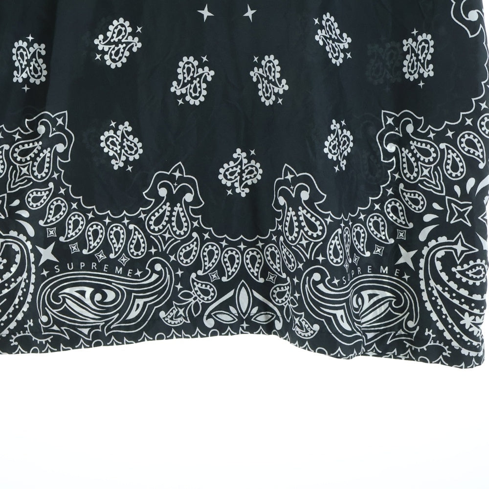 SUPREME(シュプリーム) 21SS Bandana Silk Shirt バンダナ柄 シルク 半袖シャツ ブラック