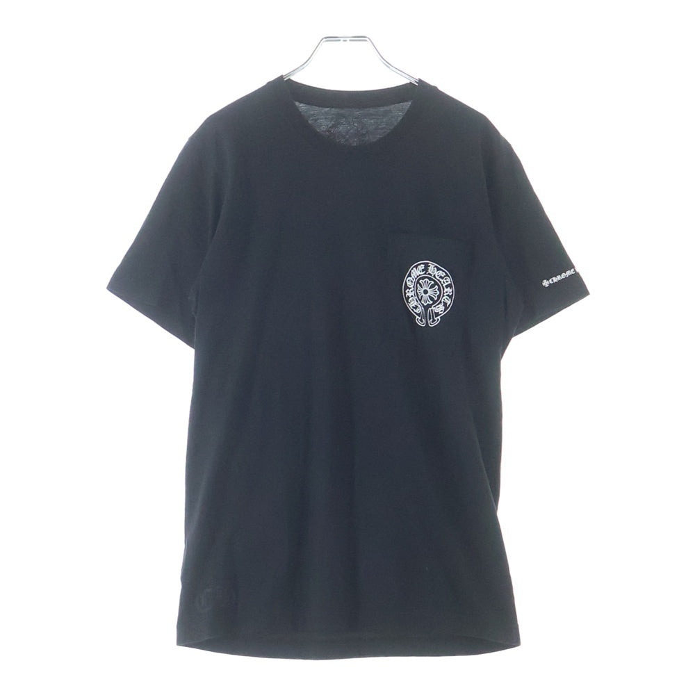 CHROME HEARTS(クロムハーツ) CH T-SHRT バックホースシュープリント 半袖Tシャツ カットソー ブラック