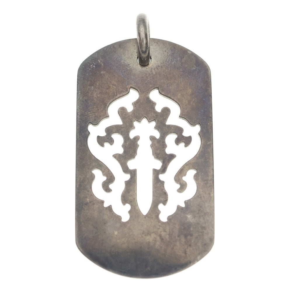 CHROME HEARTS(クロムハーツ) D TAG LRG DAGGER ヴァインダガーカットアウトドッグタグ ラージ ペンダントトップ シルバー BCA240