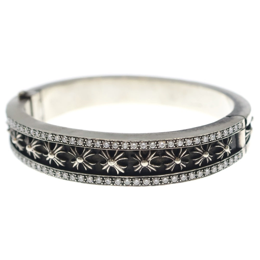 CHROME HEARTS(クロムハーツ) NARROW V CH PLUS PAVE DIAナローVバンドCHプラスPAVEダイヤ シルバーブレスレット
