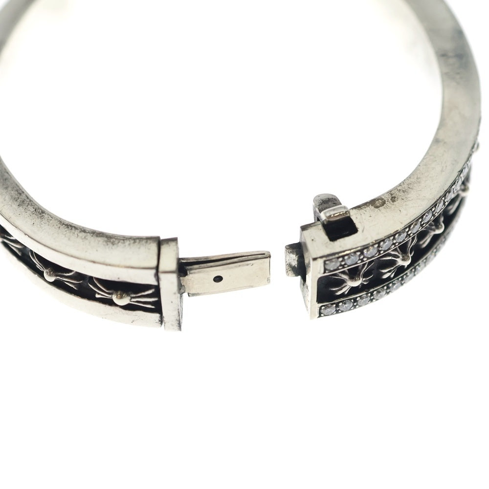 CHROME HEARTS(クロムハーツ) NARROW V CH PLUS PAVE DIAナローVバンドCHプラスPAVEダイヤ シルバーブレスレット