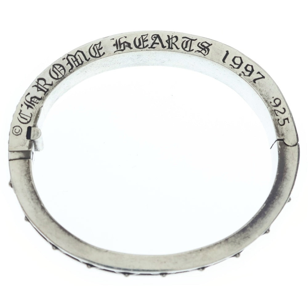 CHROME HEARTS(クロムハーツ) NARROW V CH PLUS PAVE DIAナローVバンドCHプラスPAVEダイヤ シルバーブレスレット