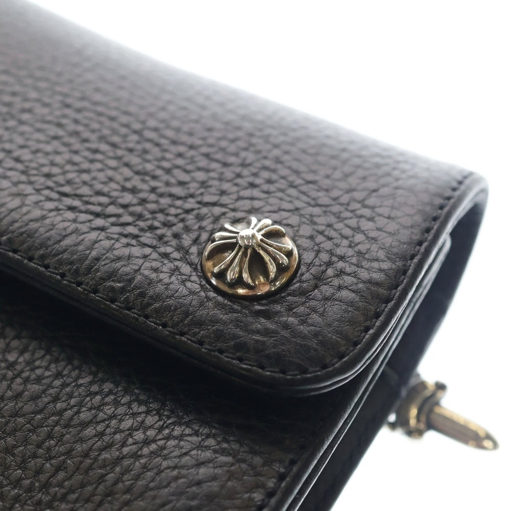 CHROME HEARTS(クロムハーツ) WAVE MINI ウェーブミニ レザーウォレット 財布 ブラック BCA373