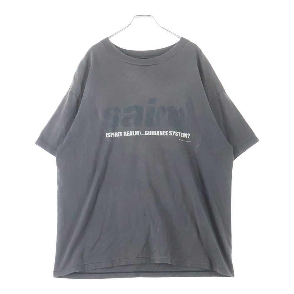 SAINT MICHAEL(セントマイケル) 23SS ST SYSTEM S/S Tee フロントプリント クルーネック 半袖Tシャツ チャコールグレー SM-S23-0000-006
