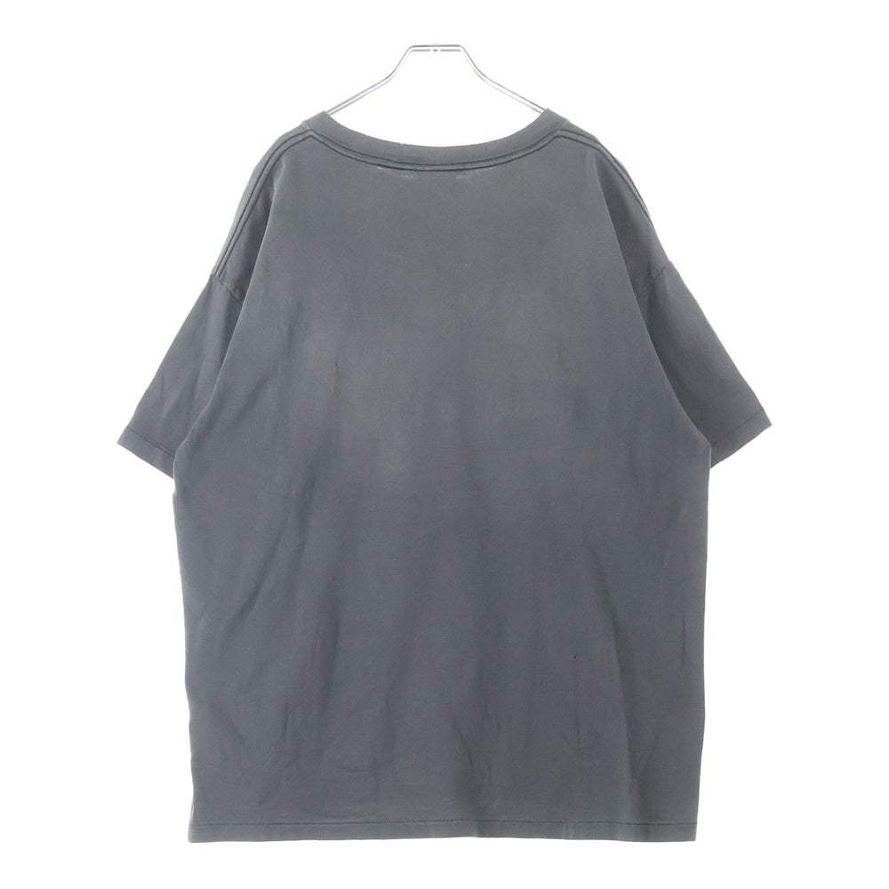 SAINT MICHAEL(セントマイケル) 23SS ST SYSTEM S/S Tee フロントプリント クルーネック 半袖Tシャツ チャコールグレー SM-S23-0000-006