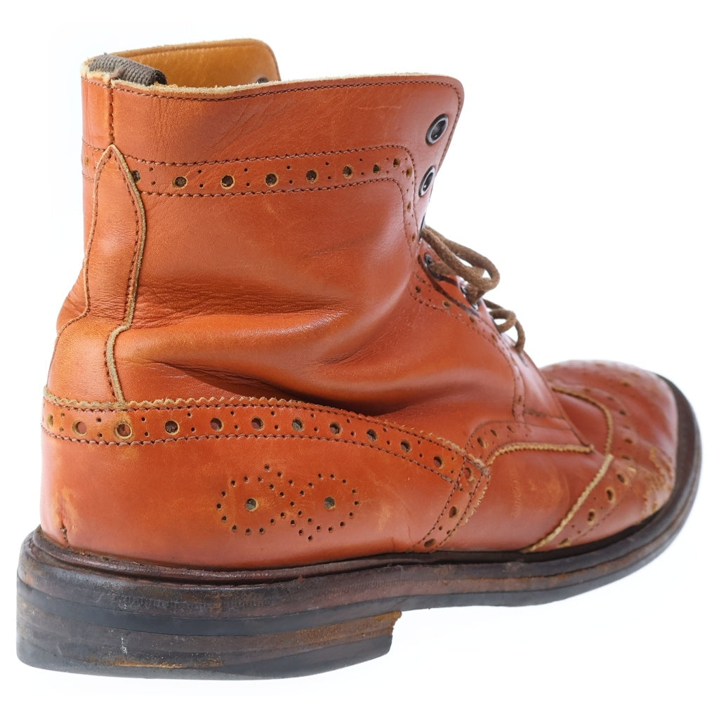 Tricker's(トリッカーズ) ×Paul Smith ポールスミス ウイングチップ レースアップブーツ ブラウン 6178-1