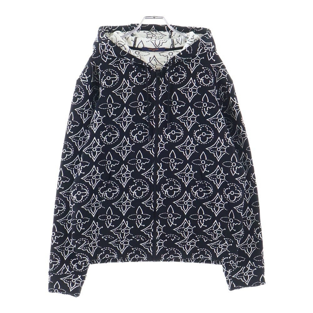LOUIS VUITTON(ルイヴィトン) NBA モノグラム ストゥラティージ フラワー キルテッド ジップアップパーカー ブラック RM212M DM0 HLY12W