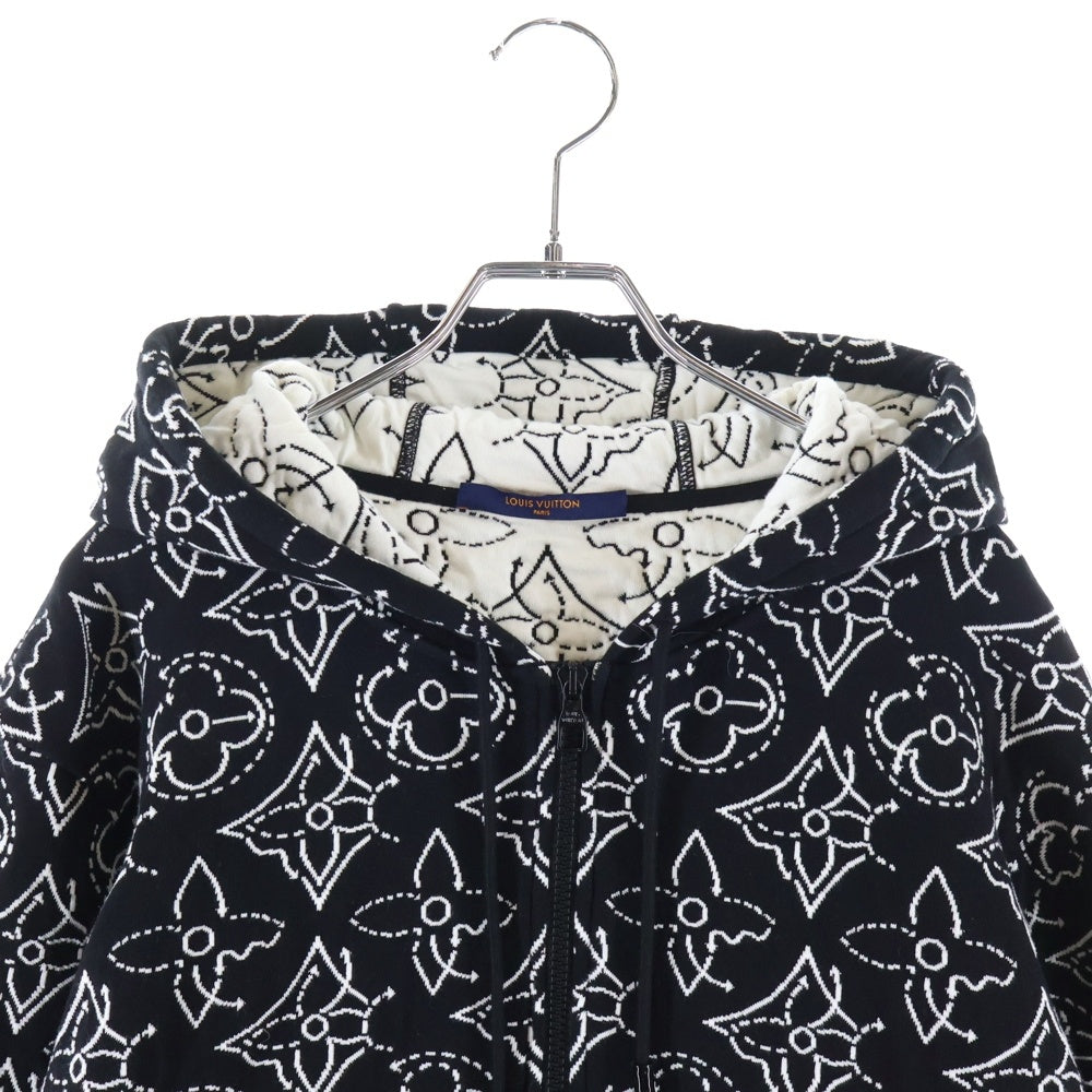 LOUIS VUITTON(ルイヴィトン) NBA モノグラム ストゥラティージ フラワー キルテッド ジップアップパーカー ブラック RM212M DM0 HLY12W