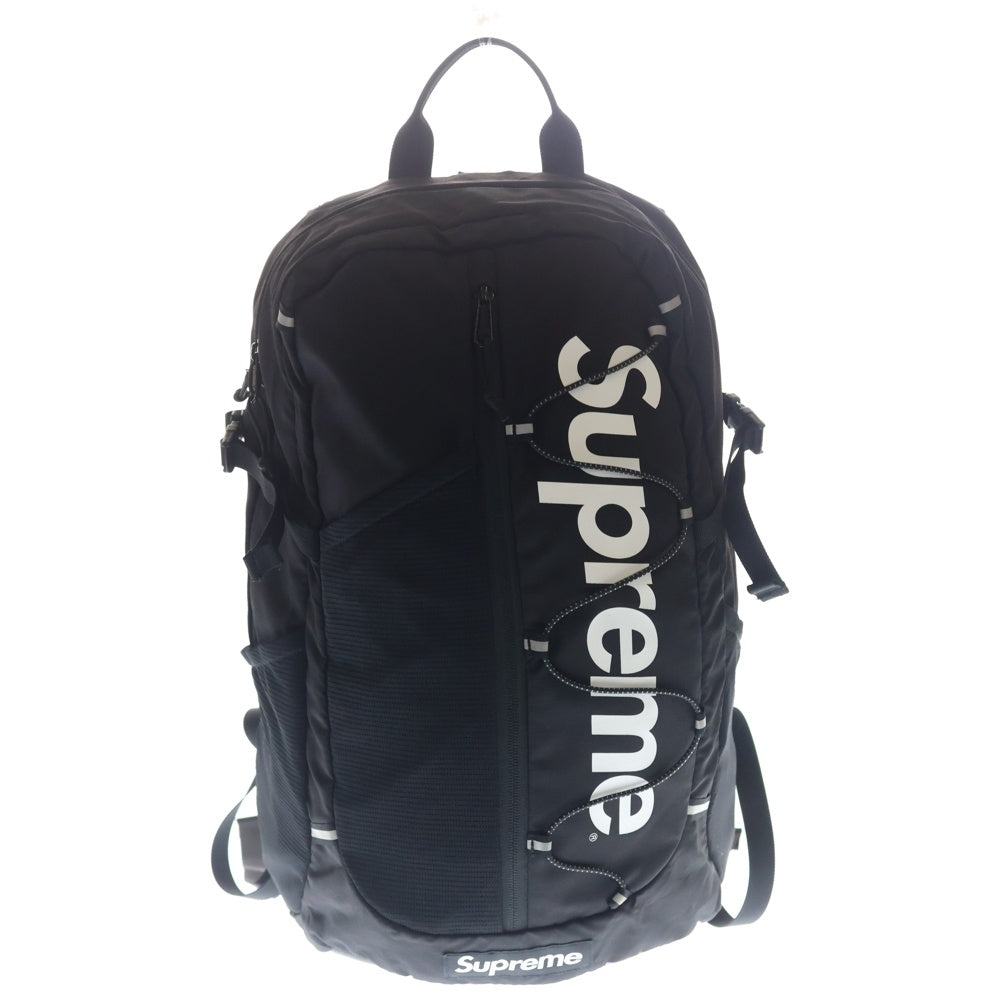 SUPREME(シュプリーム) 17SS Backpack フロントロゴデザイン バックパック リュック ブラック
