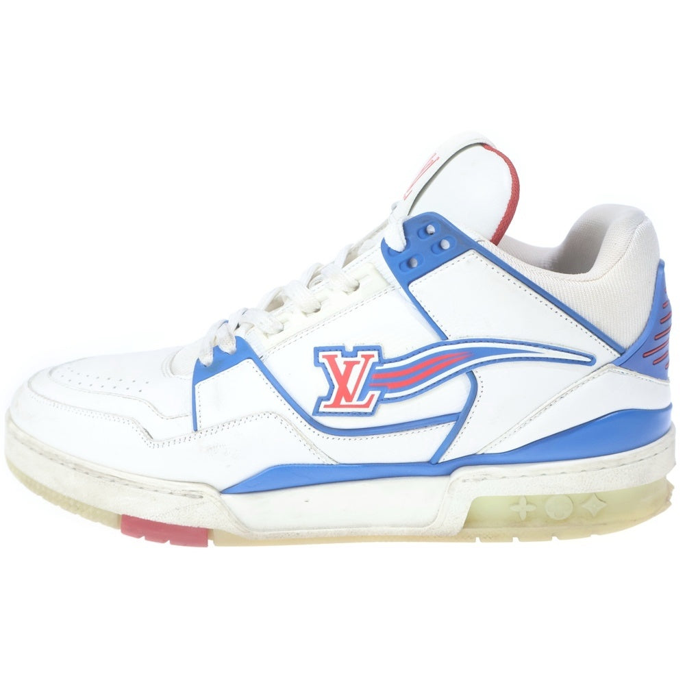 LOUIS VUITTON(ルイヴィトン) 20AW LVトレーナー ライン レースアップ ローカットスニーカー ホワイト/ブルー FD0270