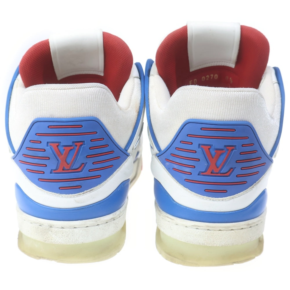 LOUIS VUITTON(ルイヴィトン) 20AW LVトレーナー ライン レースアップ ローカットスニーカー ホワイト/ブルー FD0270