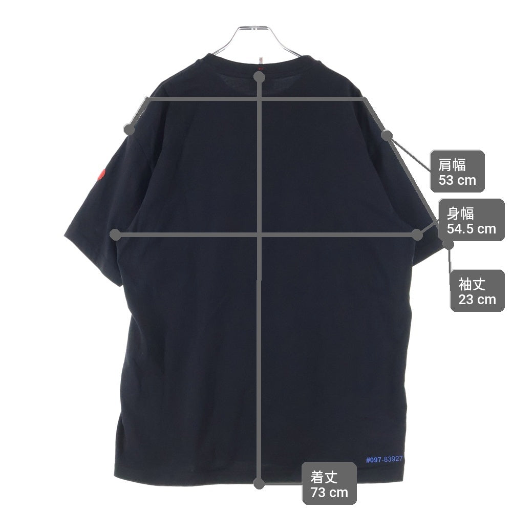 MONCLER GRENOBLE(モンクレールグルノーブル) リバースロゴ クルーネック Tシャツ ブラック E20978001950